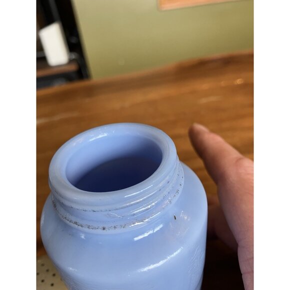 Vintage Jeannette Delphite Blue Ribbed Glass Pepper Shaker - Picture 11 of 13